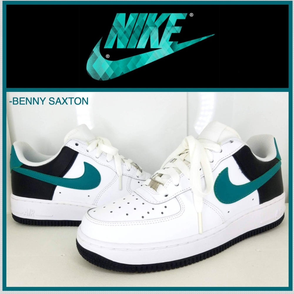 NIKE AIR FORCE ONE LOW WHITE / OCEAN / BLACK 2011